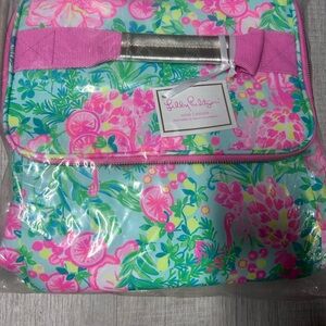 Lilly Pulitzer Pink and Green Floral Cooler Bag - NEW